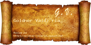 Goldner Valéria névjegykártya